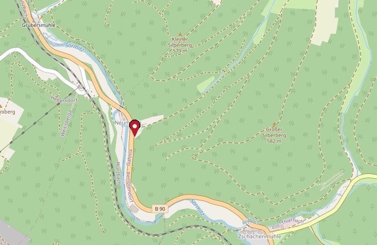 Karte: Zum Kuckuck an der B90 in Neumühle, Remptendorf.